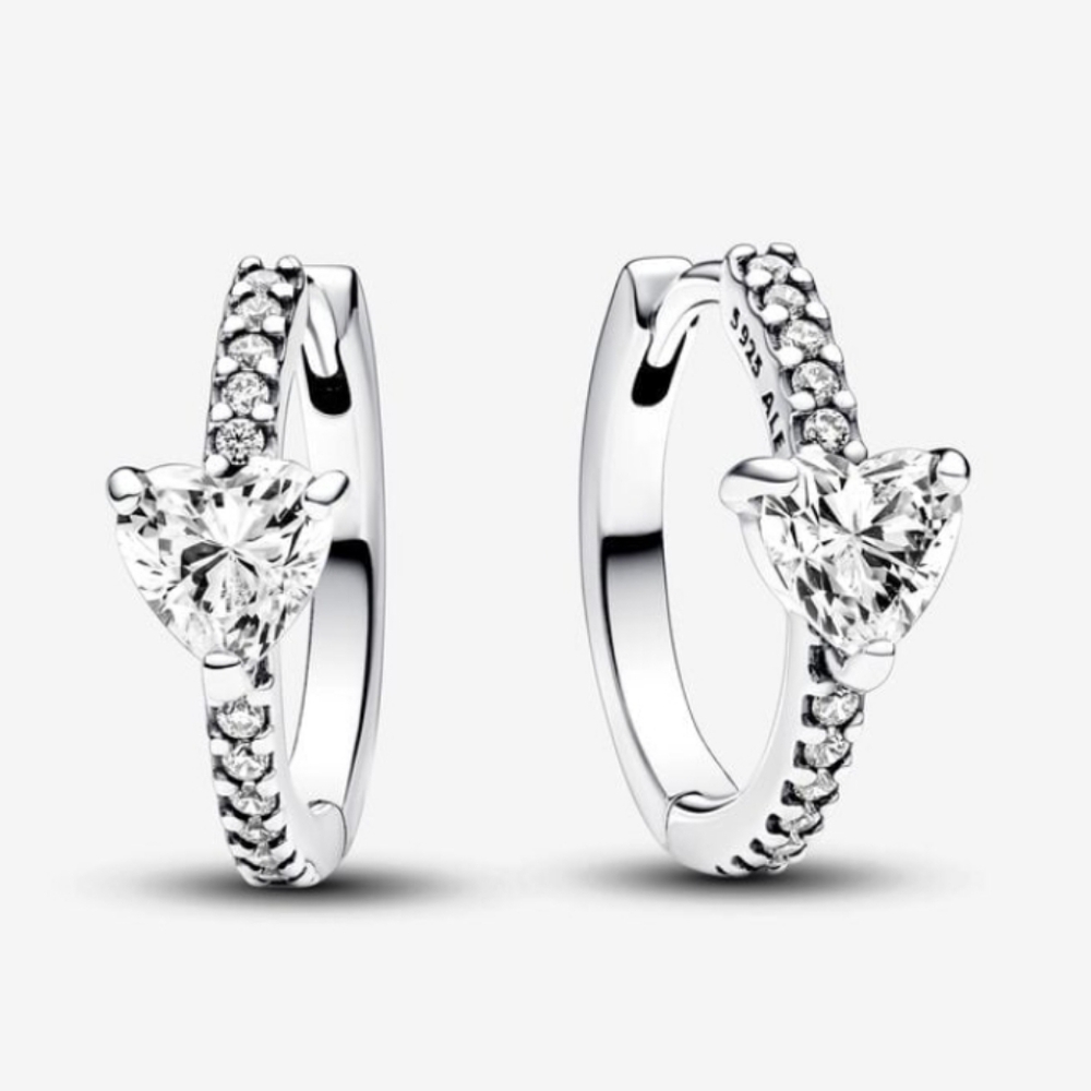 Heart hoop earrings